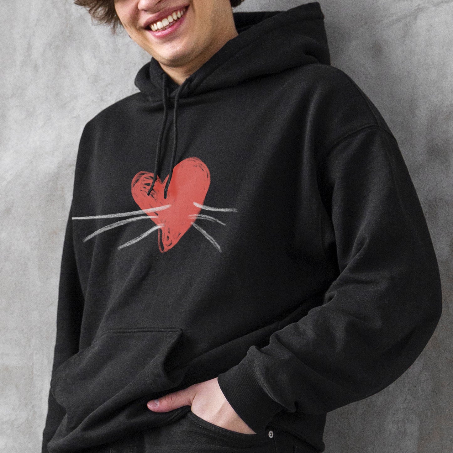 Hanorac Unisex Inima Mustati