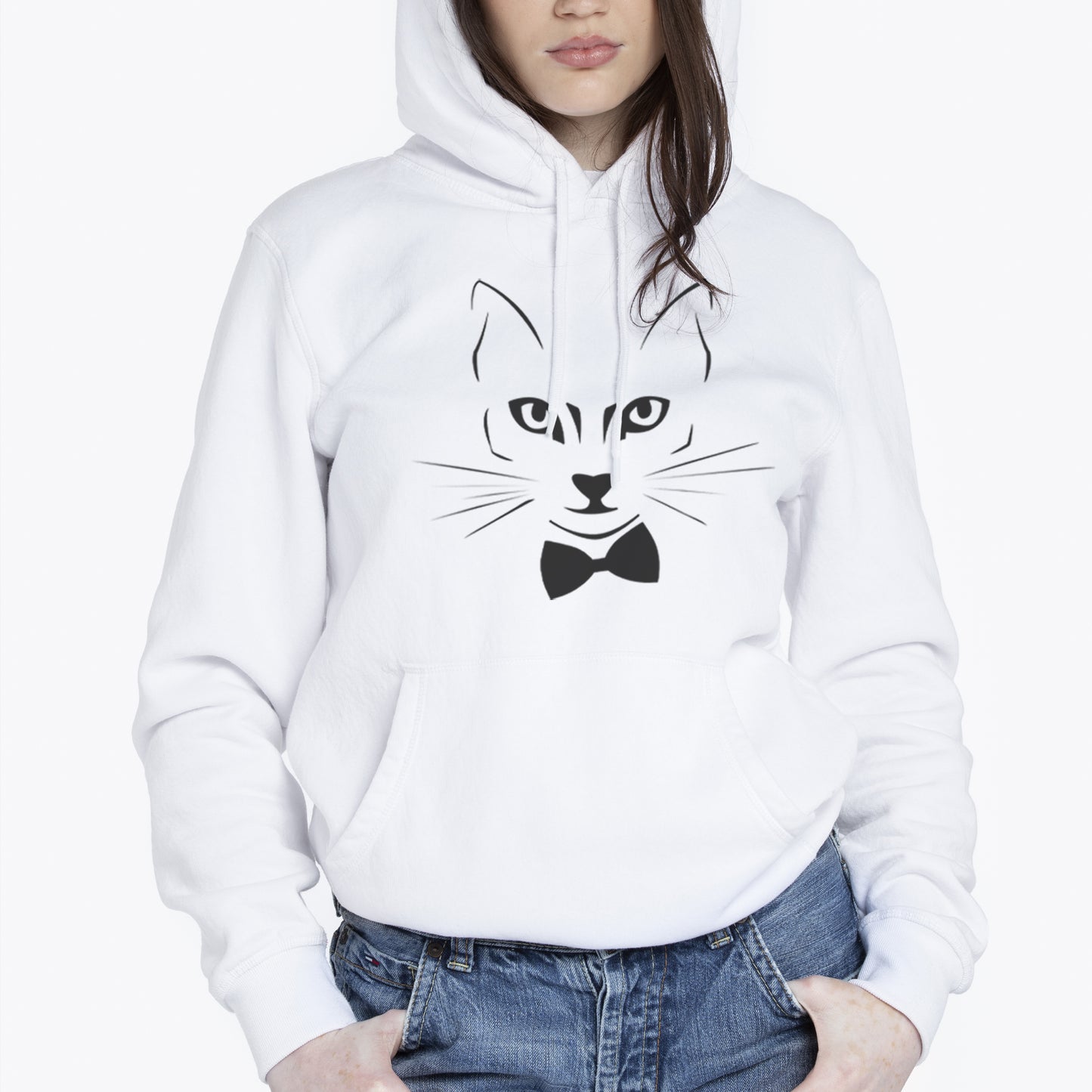 Hanorac Unisex Logo Clasic - Alb