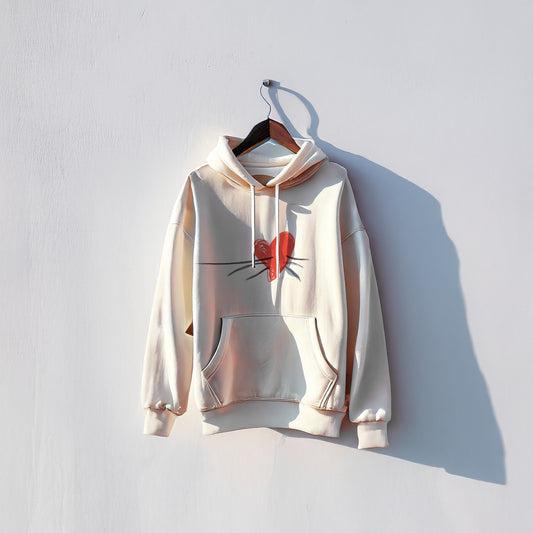 Hanorac Unisex Inima Mustati